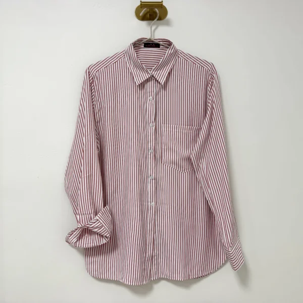 blusa rayas burdeos